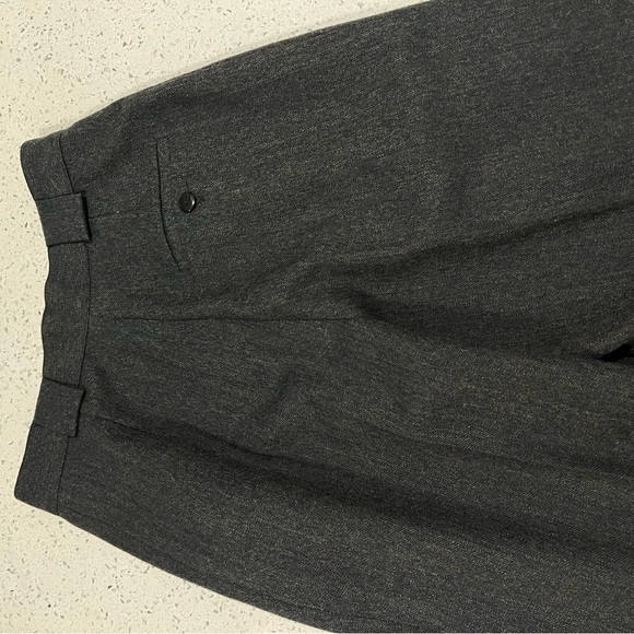 Vintage 100% Pure Wool Giorgio Sant Angelo "Collectible Gold" Charcoal Pants - Picture 9 of 11